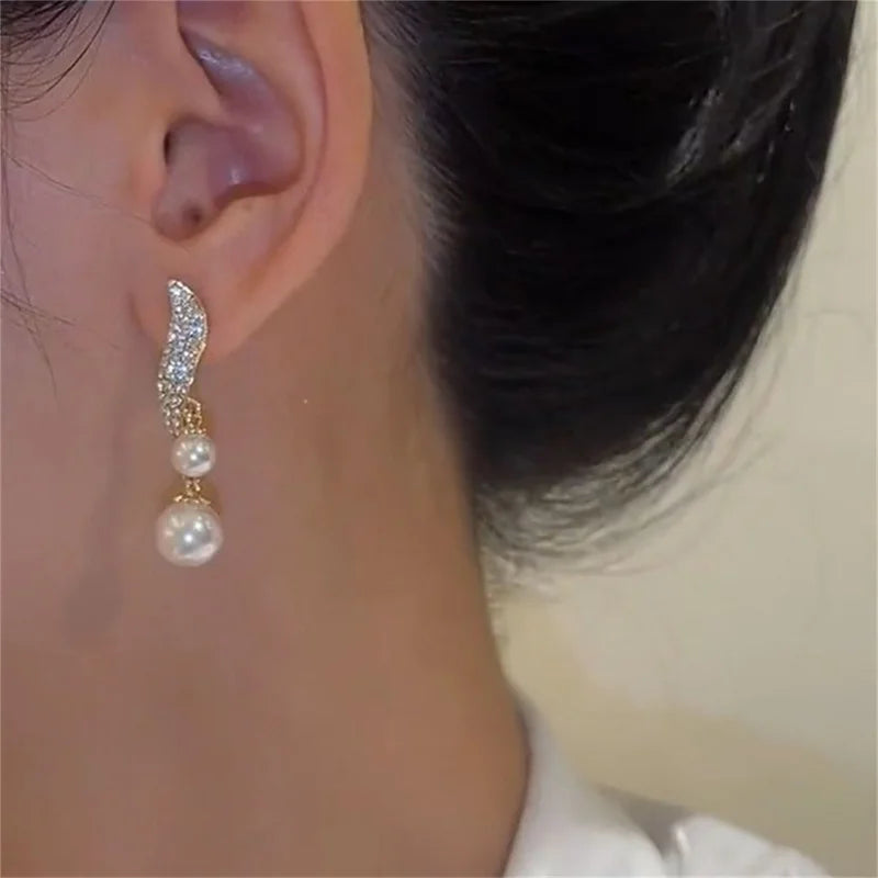Classic Double Pearl Earrings